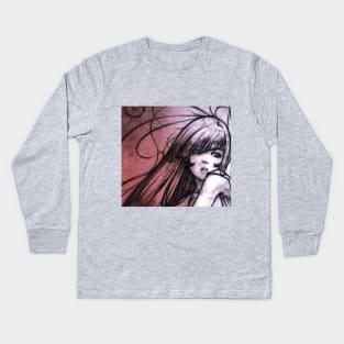 Manga girl Kids Long Sleeve T-Shirt